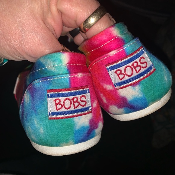 BOBS BY SKECHERS PRIMARY COLOR TIE DYE FLATS, LADIES 9 - Picture 4 of 8